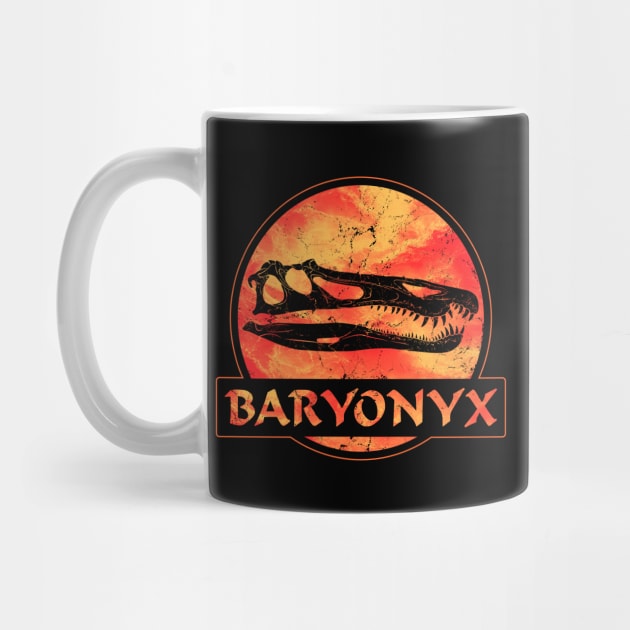 Baryonyx fossil skull by NicGrayTees